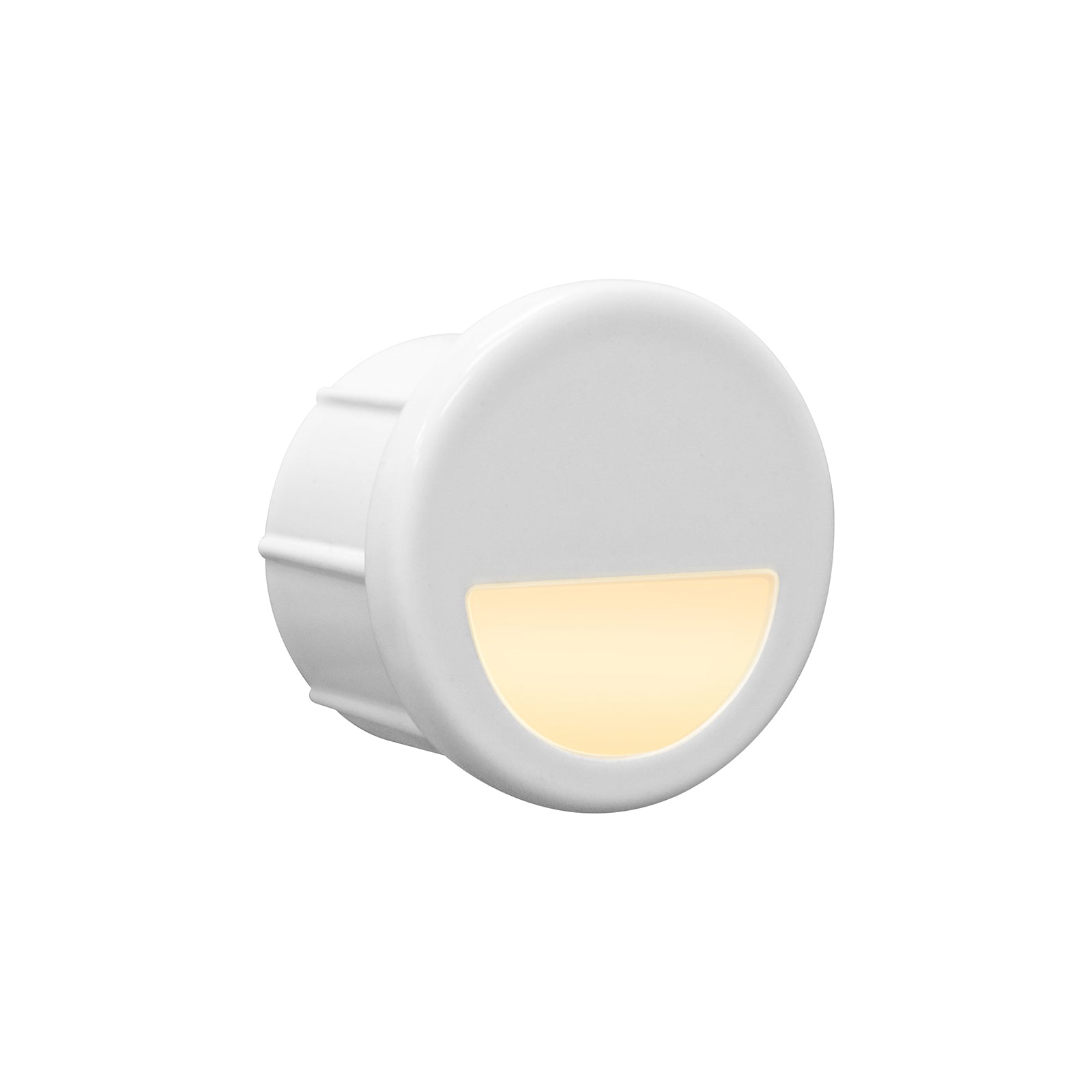 Low Voltage Recessed Stair Riser Light, Mini Size Eyelid Shape Φ1", Black, 12V AC/DC, 1W, 6lm, 3000K