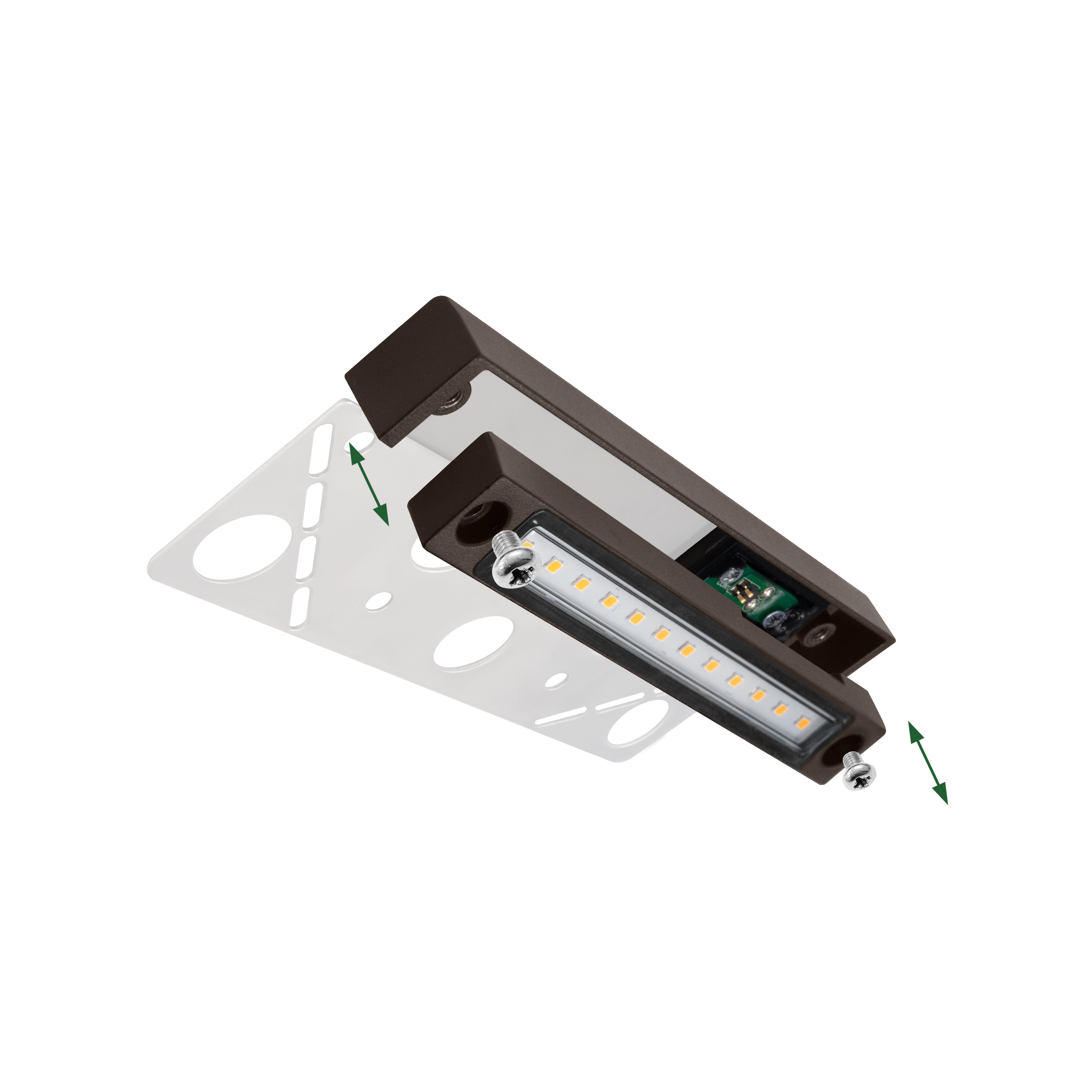 Replaceable Low Voltage Hardscape Light, Retaining Wall Lights, 6.8" Length, 9-15V AC/DC, 1.5W, 200lm, 2700K