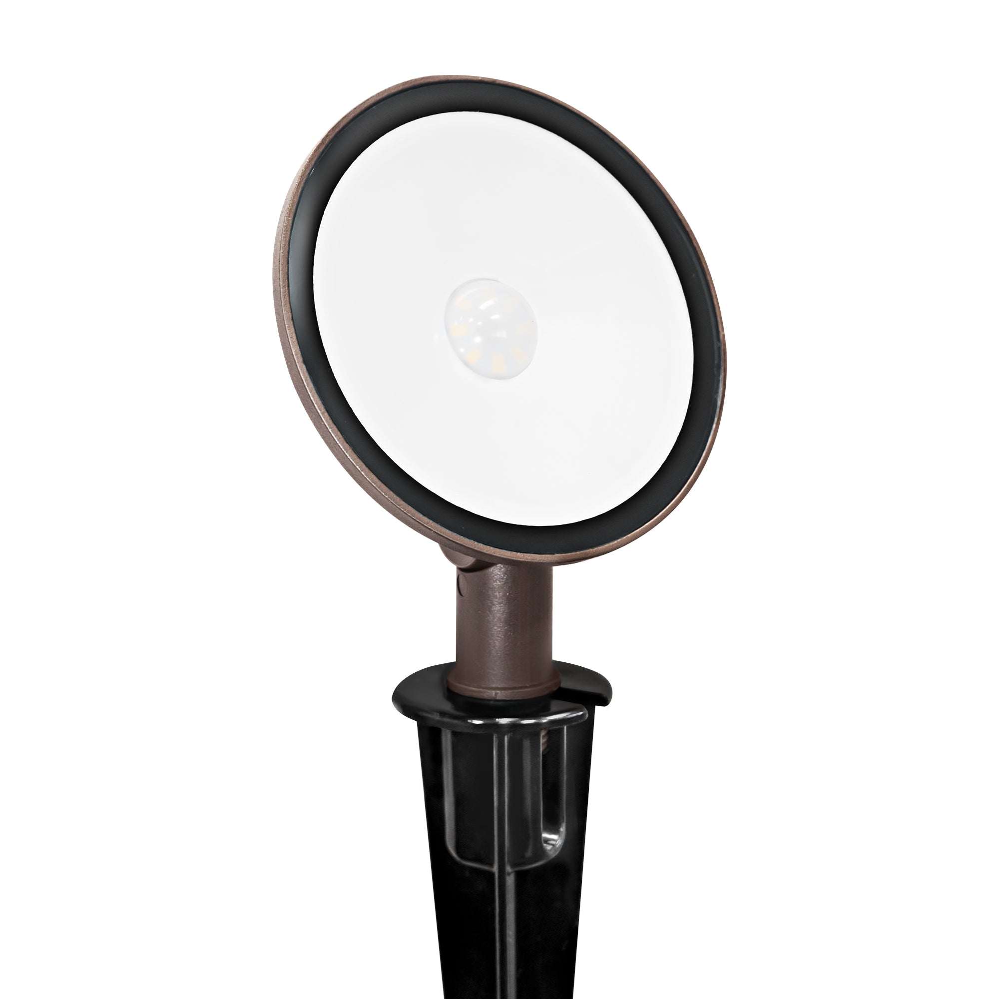 Low Voltage Round Flood Light, Wall Washer, 9-15V AC/DC, 5W, 430lm, 3000K, Dark Bronze