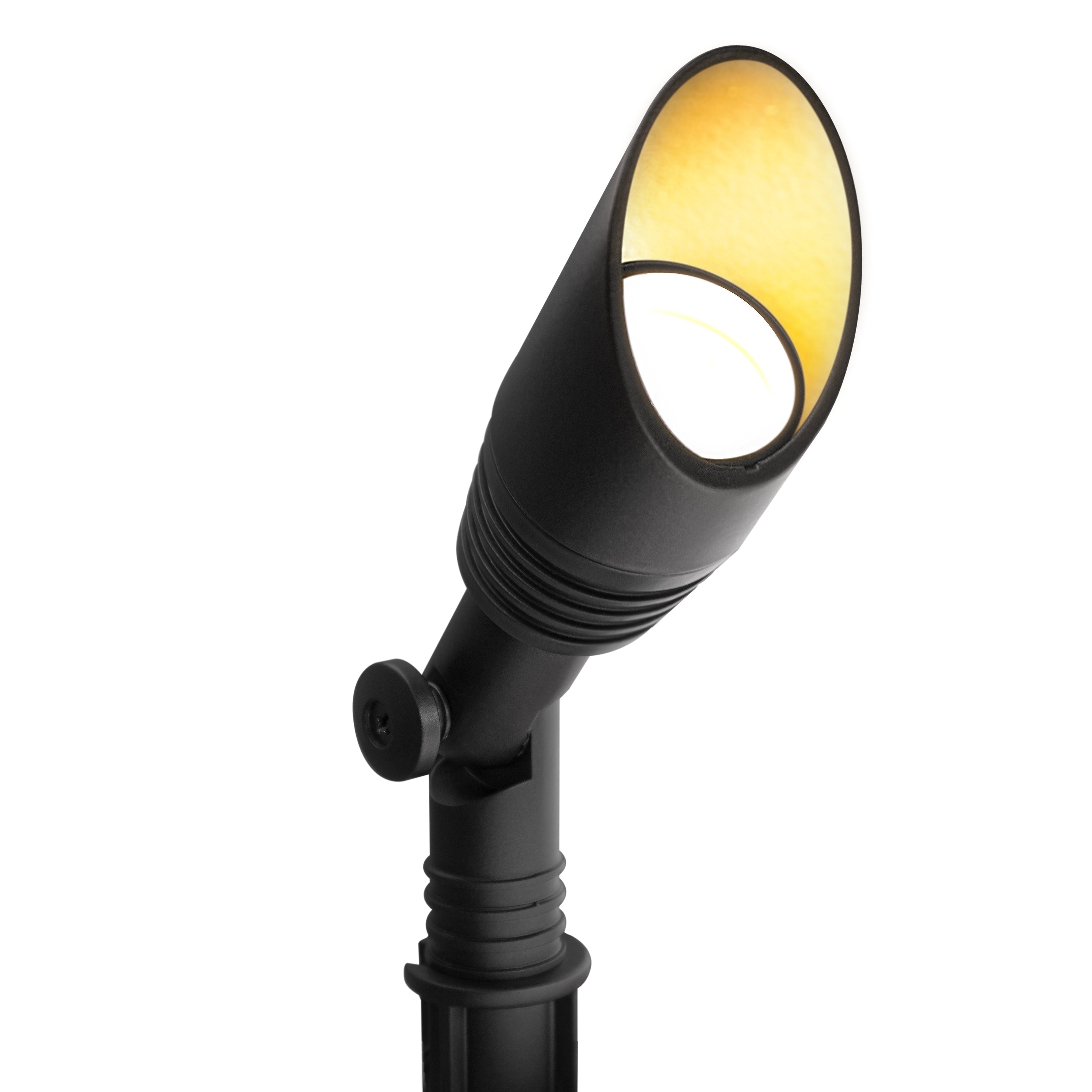 Low Voltage Mini Size Aluminum Landscape Spotlight, 12-24V AC/DC, 3000K, Black