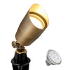 Low Voltage Compact Brass Landscape Spotlight, 12V AC/DC, 5W, 400lm, (MR16 Bulb Included)