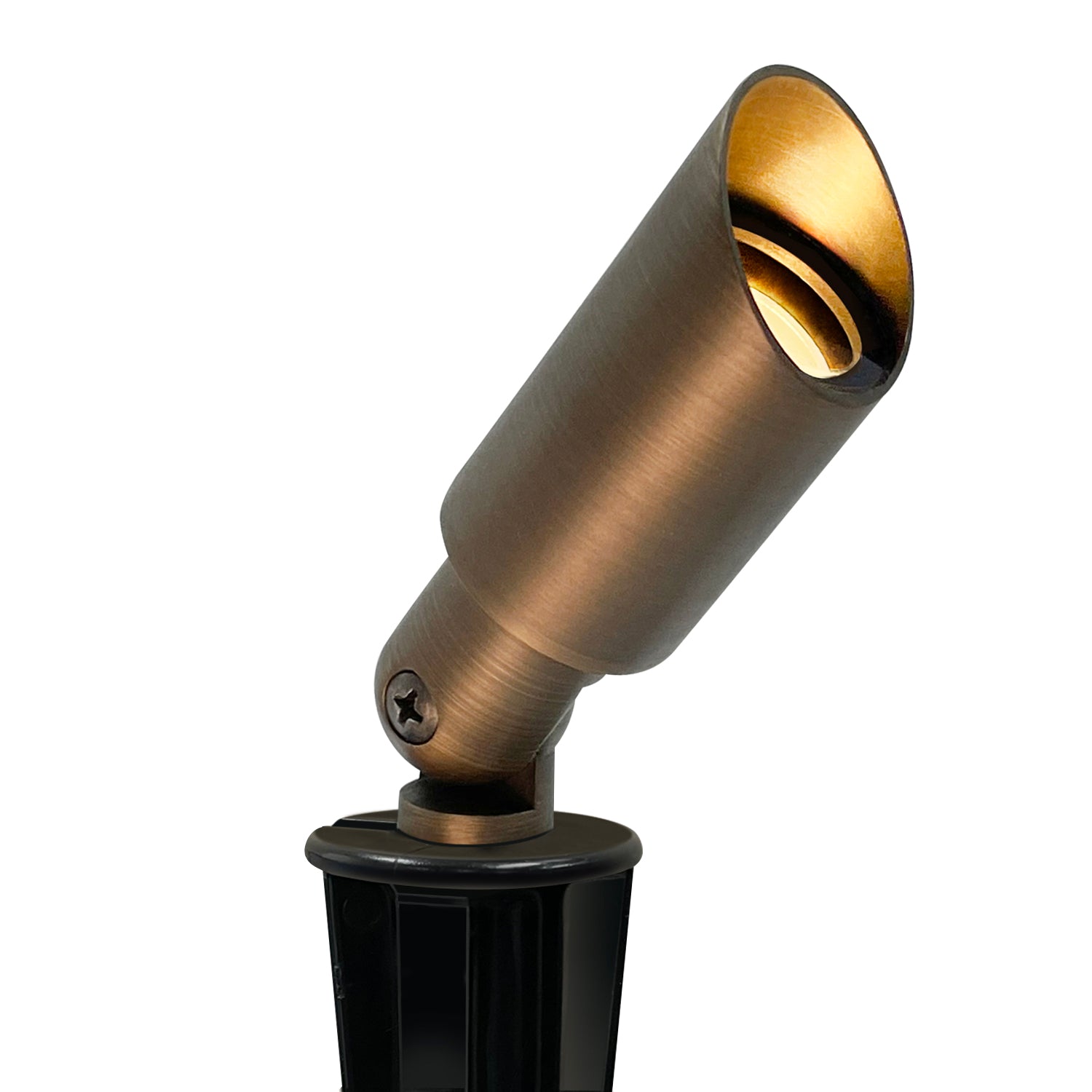 Low Voltage Mini Size Brass Landscape Spotlight, 12V AC/DC, 3W, 2700K (MR8)