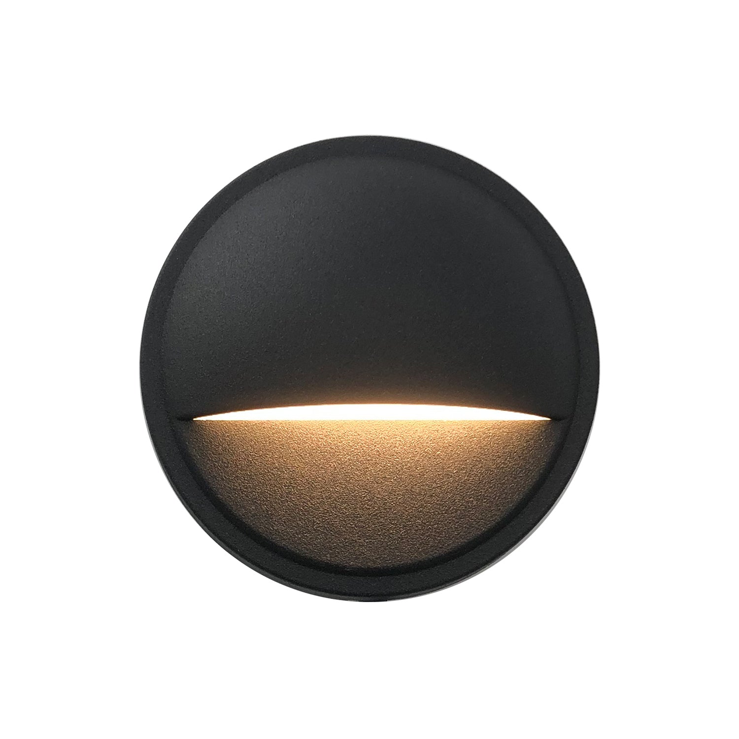 Low Voltage Eyelid Deck Post Light, Black, ∅3.35" X H1.23", 9-15V AC/DC, 2W, 30lm
