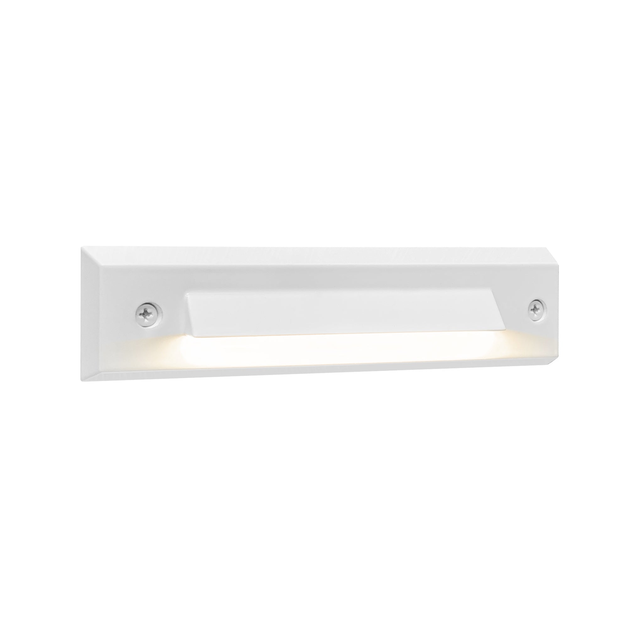 Low Voltage Linear Step Light, 9-15V AC/DC, 2W, 2700K, Glossy White, 7.36" x 1.70" x 0.52"
