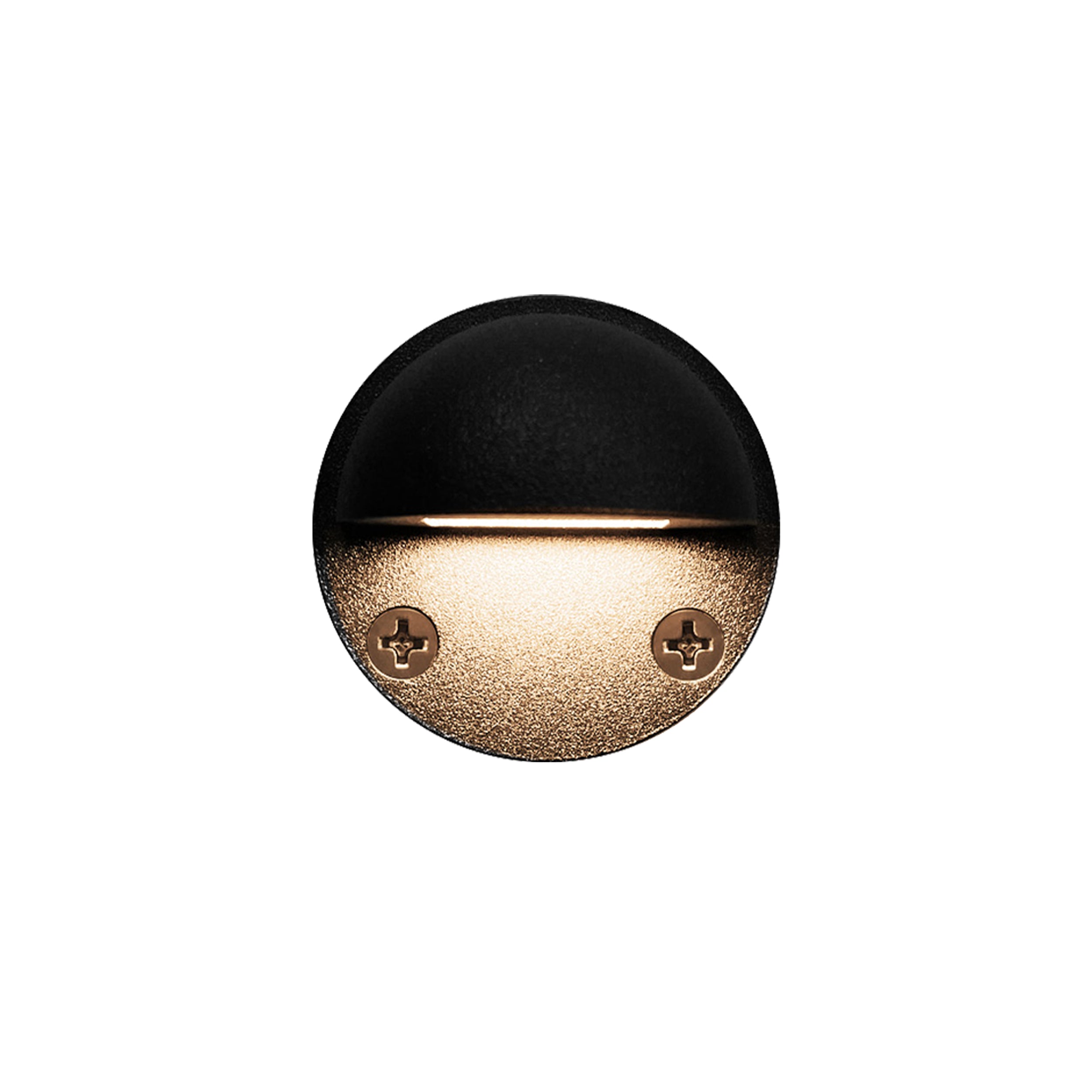Low Voltage Mini Eyelid Deck Post Light, ∅1.81" x H1.02", Black, 9-15V AC/DC, 1W, 40lm, 3000K