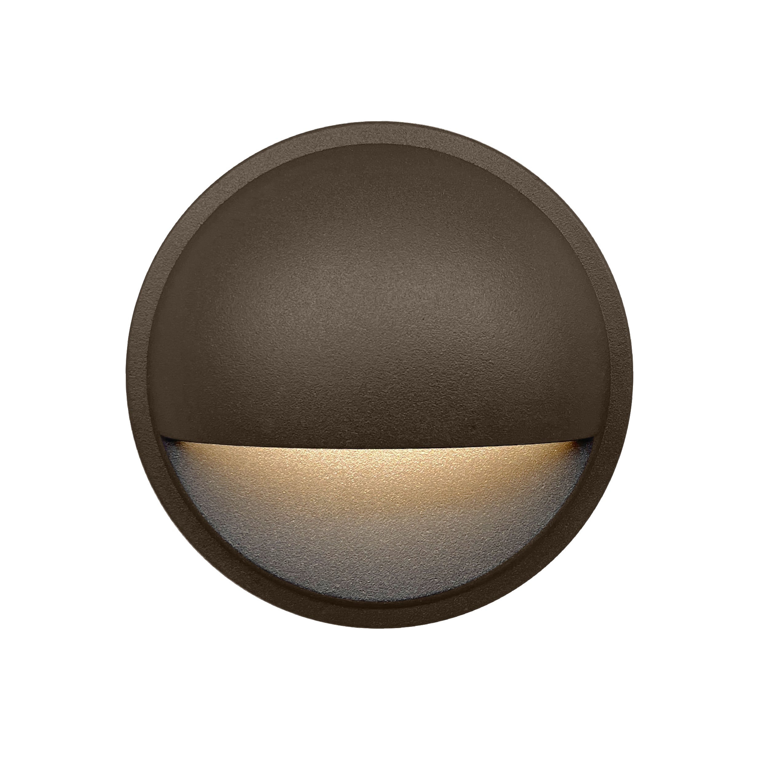 Low Voltage Eyelid Deck Post Light, Dark Brown, ∅3.35" X H1.23", 9-15V AC/DC, 2W, 30lm