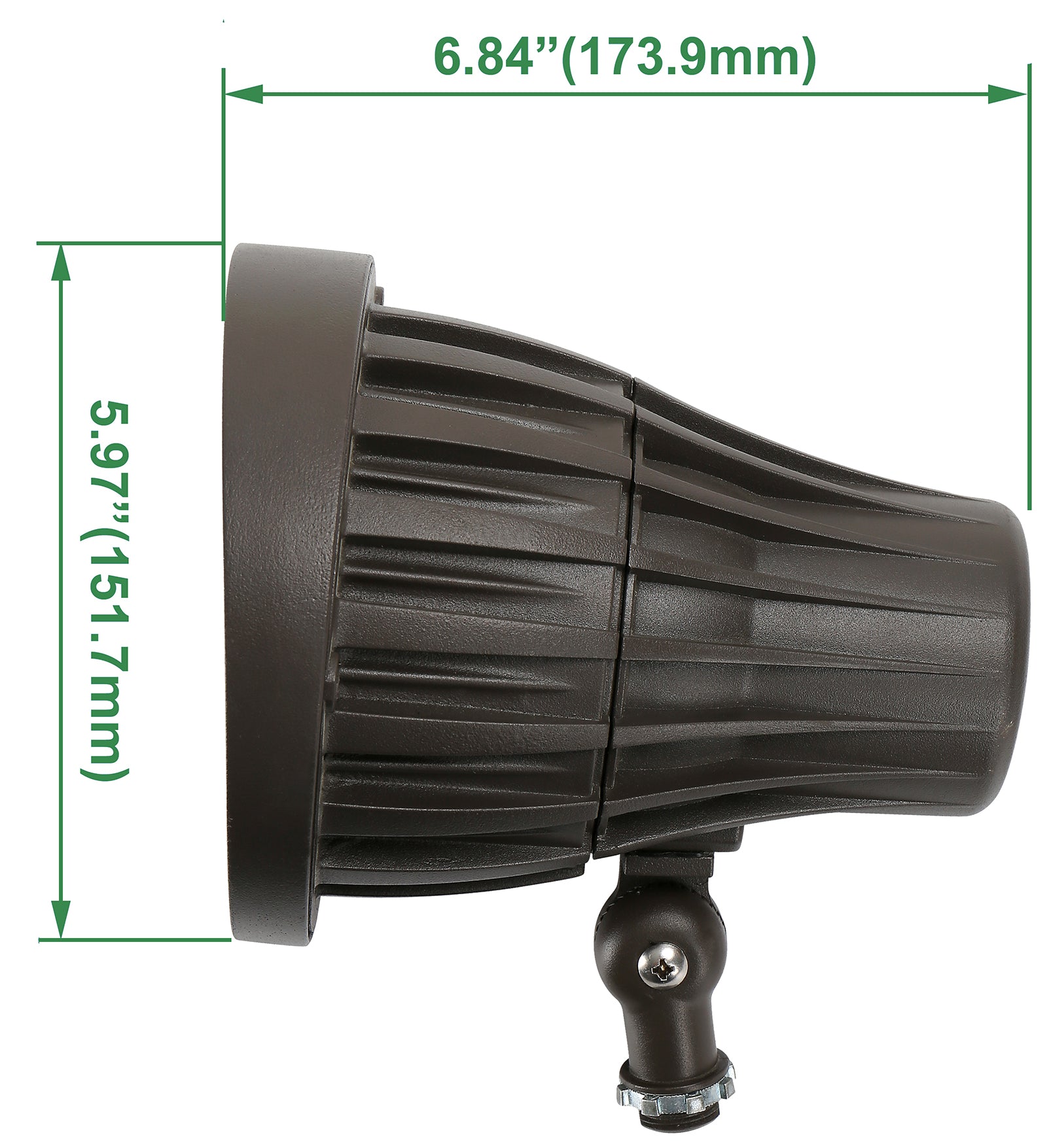 20W Bullet/Round Spotlight, 120-277V AC, UL Listed & DLC Qualified