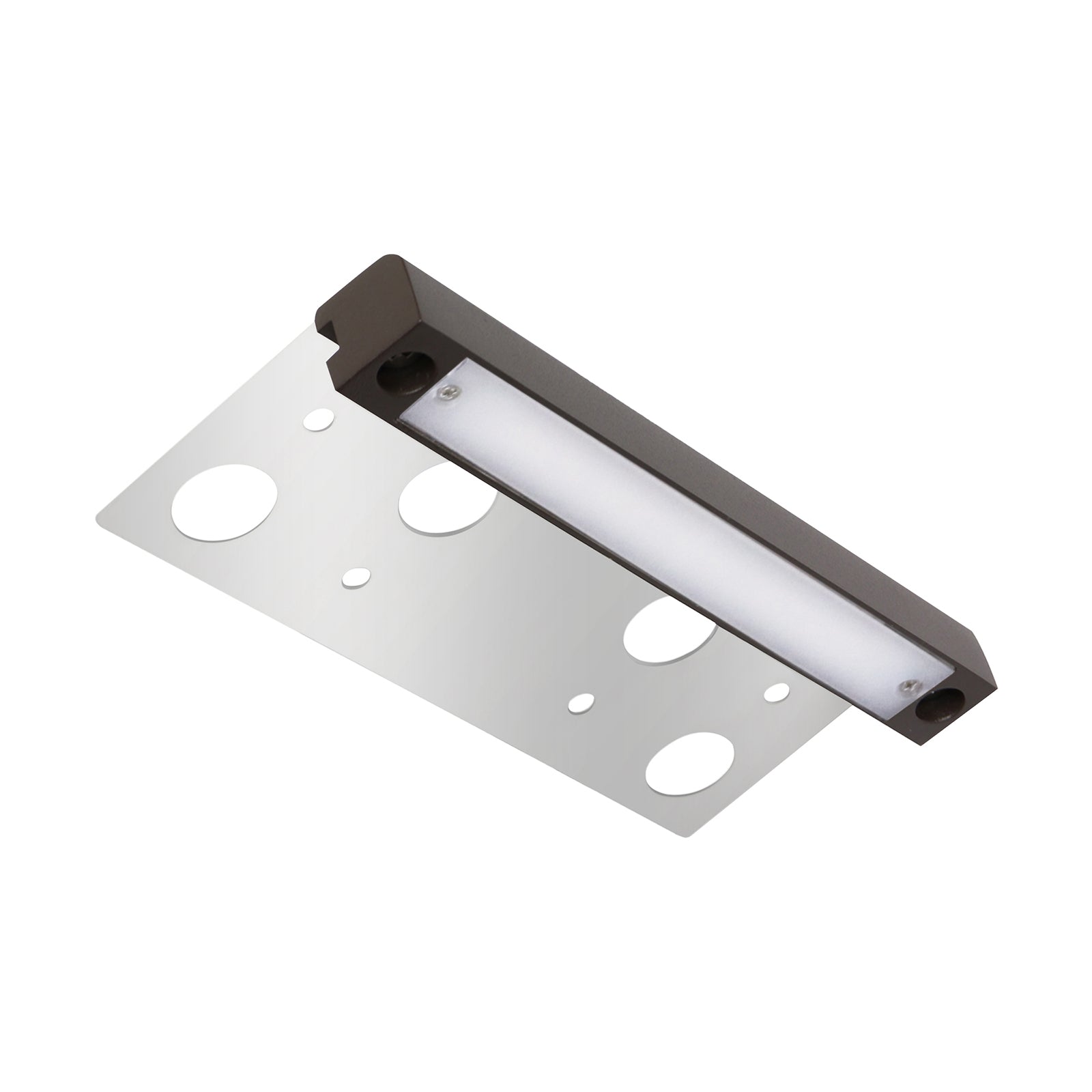 Classic Low Voltage Hardscape Light, Paver Wall Lights, 6.8" Length, Frosted Lens, 9-15V AC/DC, 4W, 150lm, 2700K, Dark Bronze