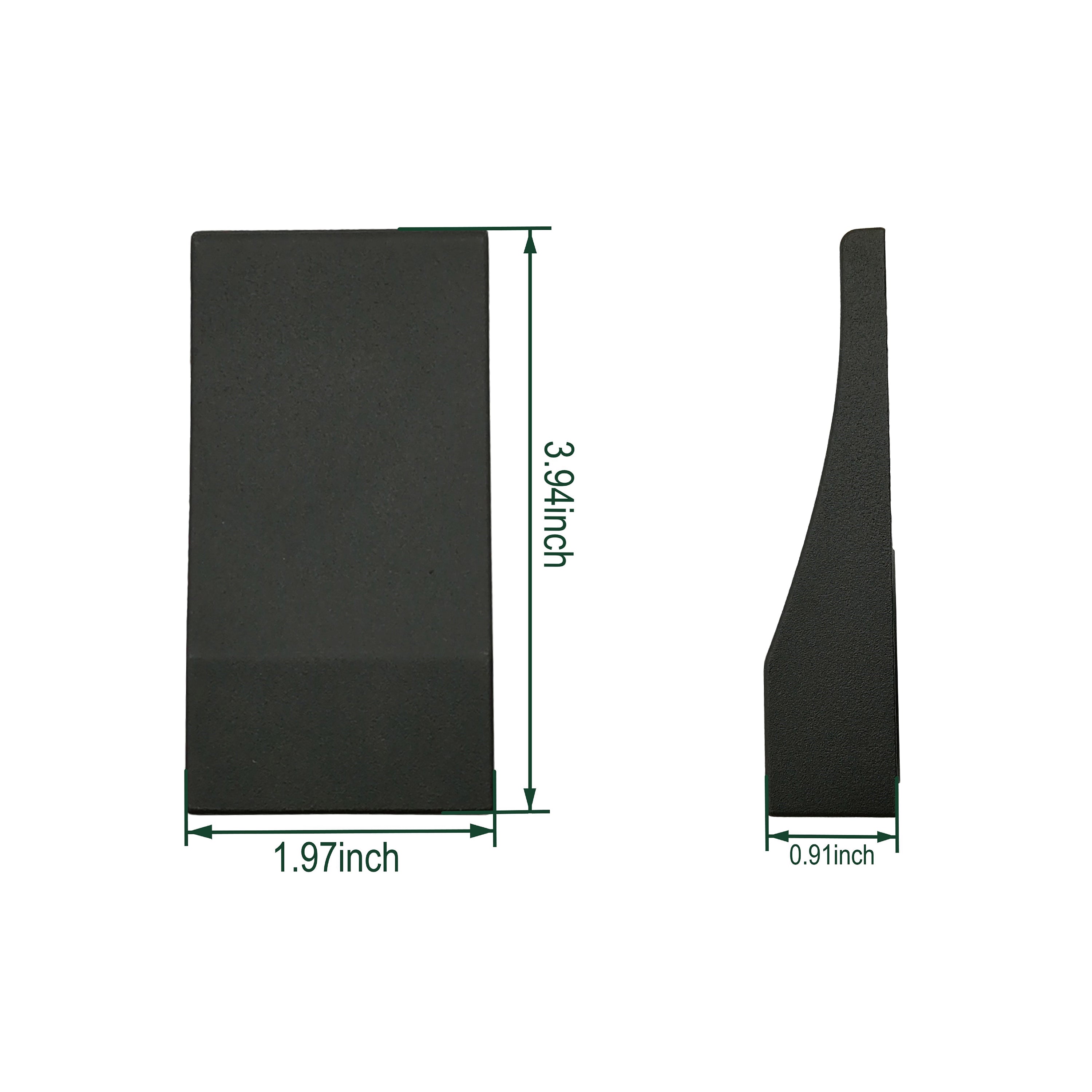 Low Voltage Rectangle Deck Post Light, Wedge Lights, Black, 9-15V AC/DC, 2W, 30lm