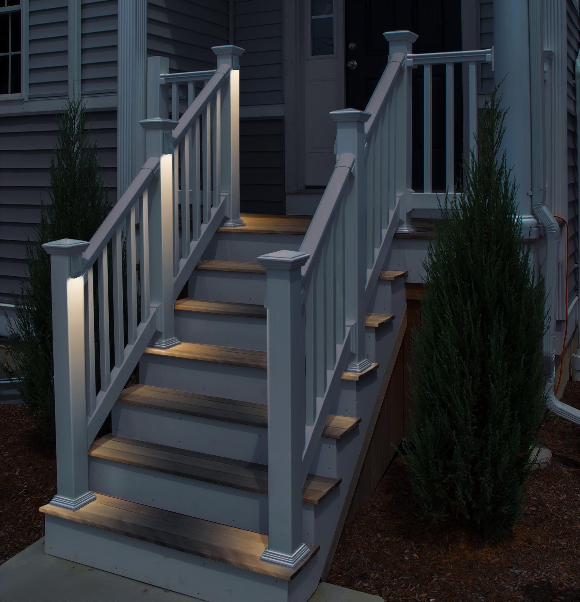 Rectangular Post Lights Low Voltage Rectangle Deck Post Light, Wedge Lights, Classic White, 9 ...