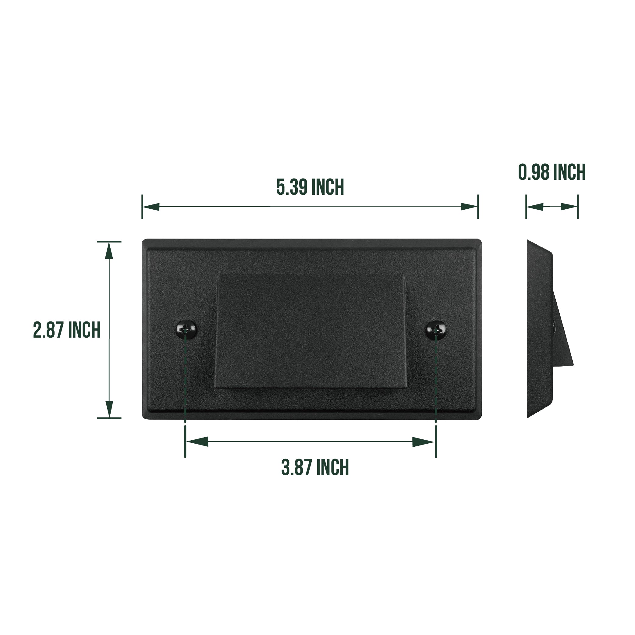 Low Voltage Cutoff Step Light, 9-15V, 3W, IP65, 5.39" x 2.87" x 0.98"