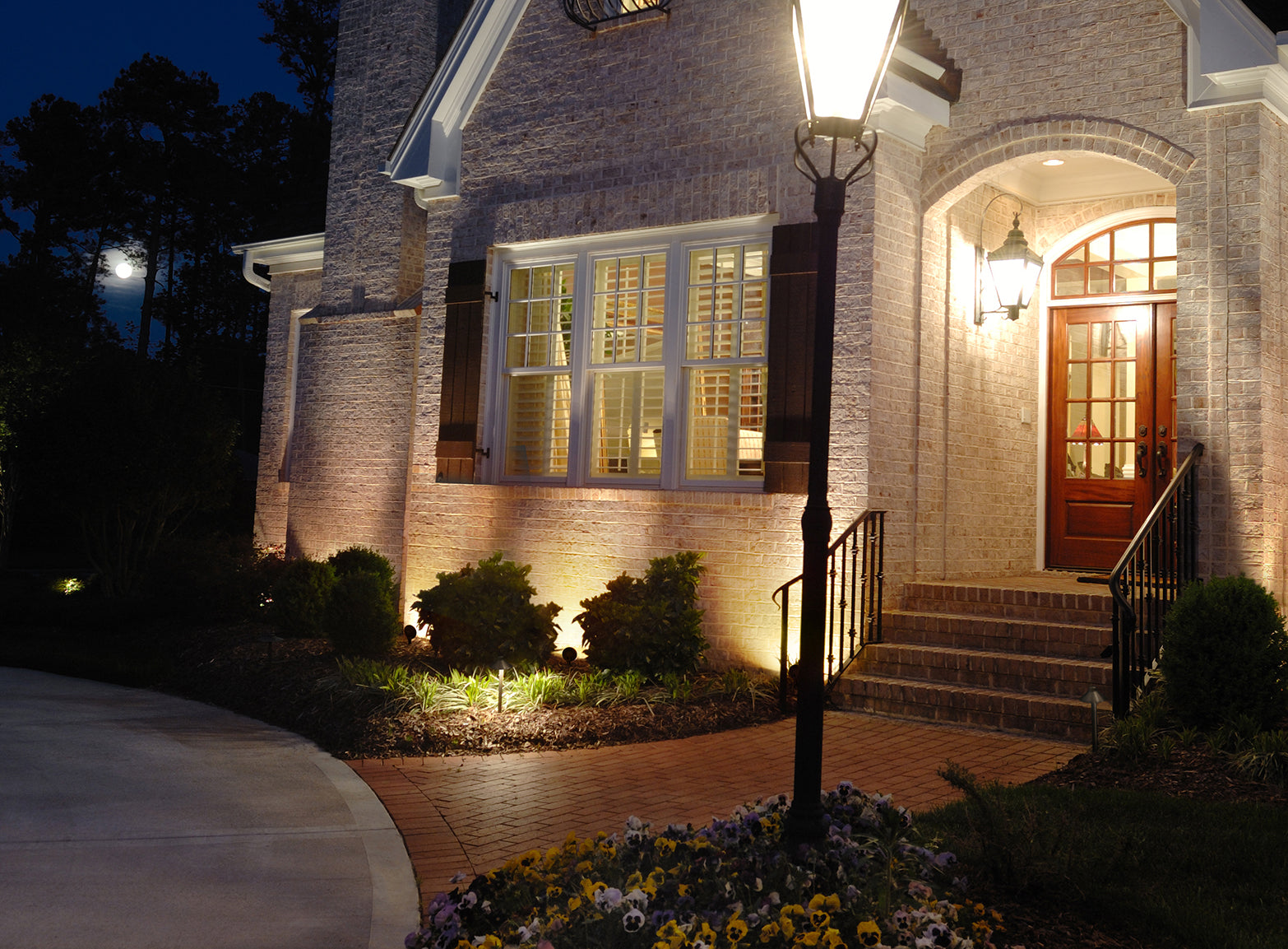 Low Voltage Round Flood Light, Wall Washer, 9-15V AC/DC, 5W, 430lm, 3000K, Dark Bronze