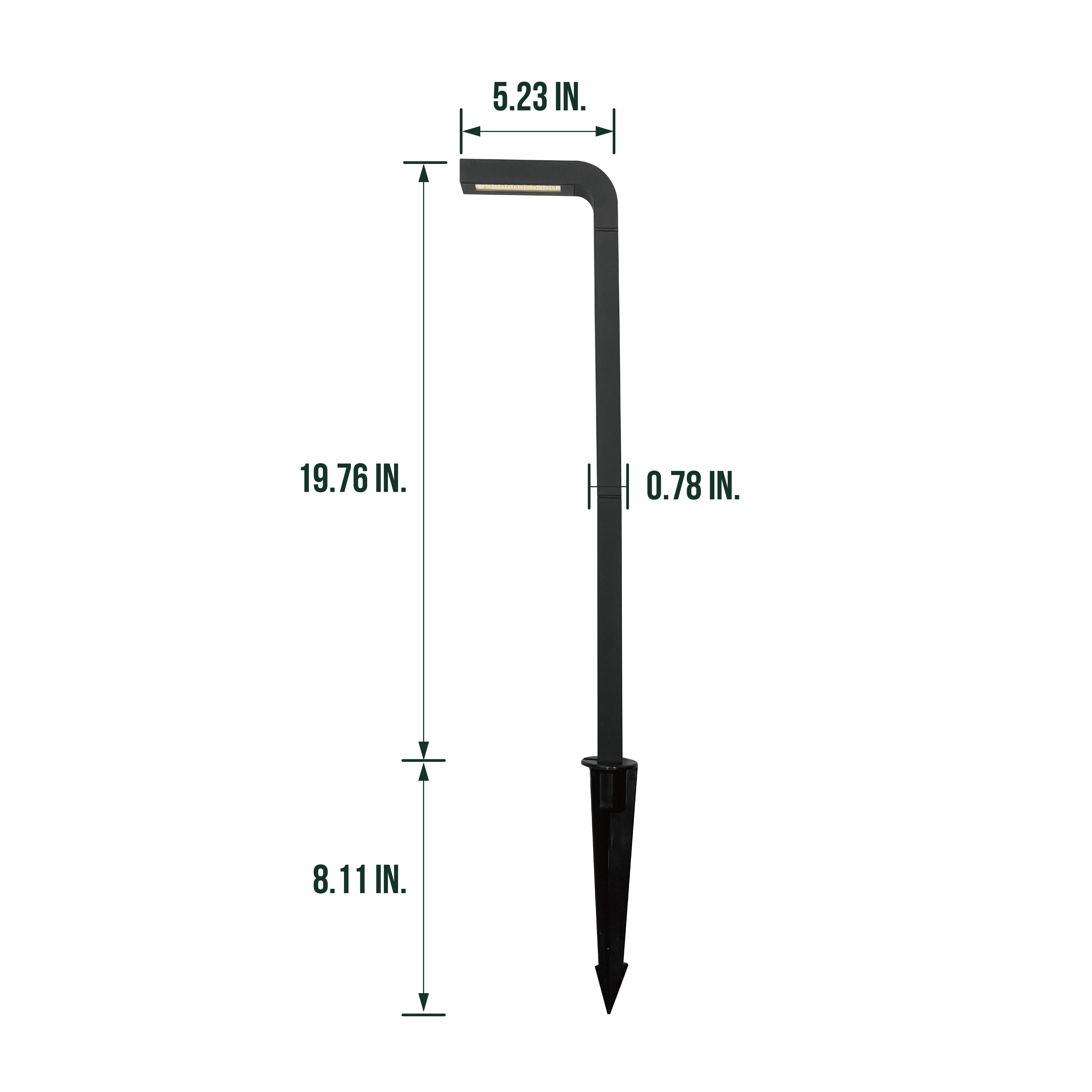 Low Voltage L Shape Landscape Pathway Light, 9-15V AC/DC, 3W, 3000K