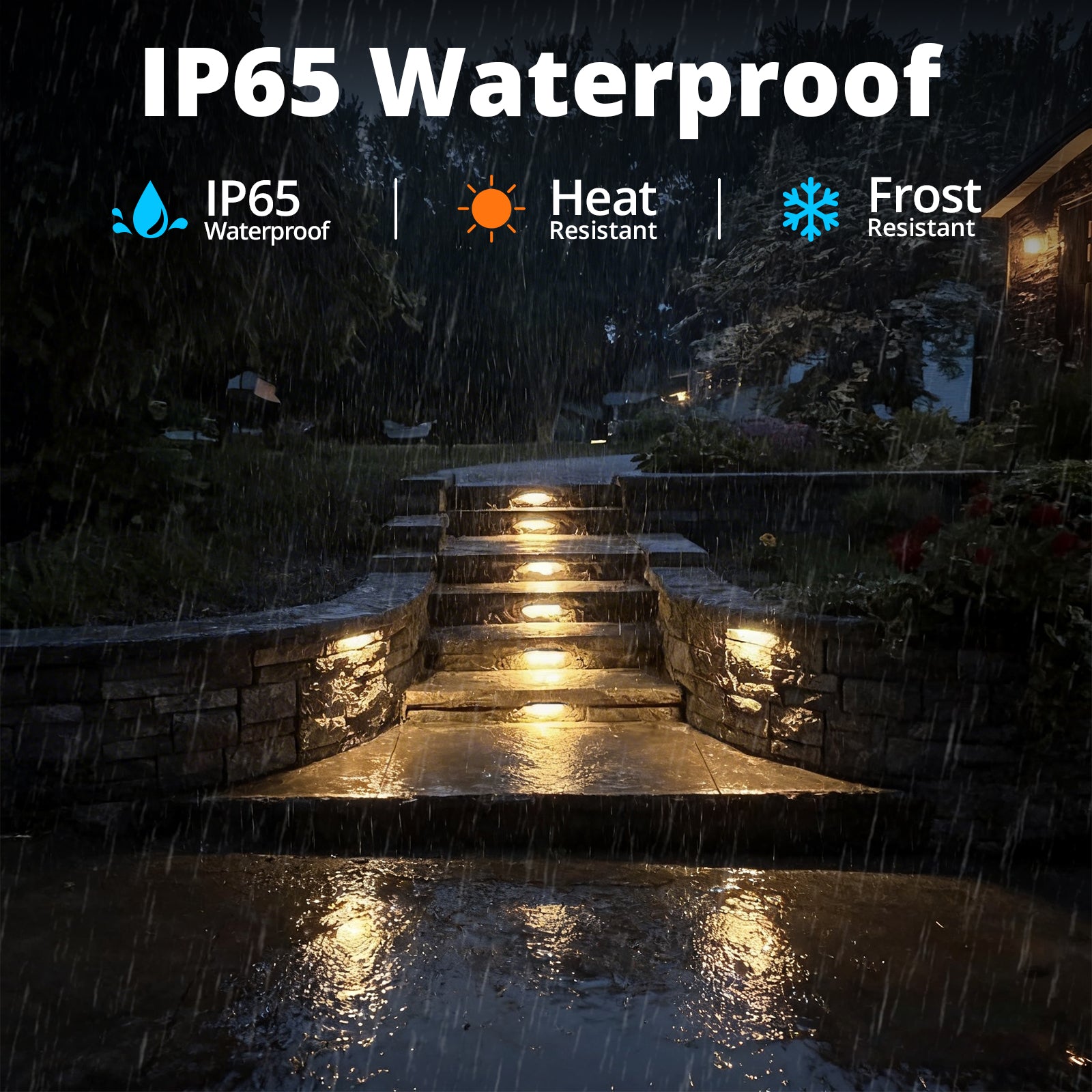Replaceable Low Voltage Hardscape Light, Retaining Wall Lights, 6.8" Length, 9-15V AC/DC, 1.5W, 200lm, 2700K, Gray