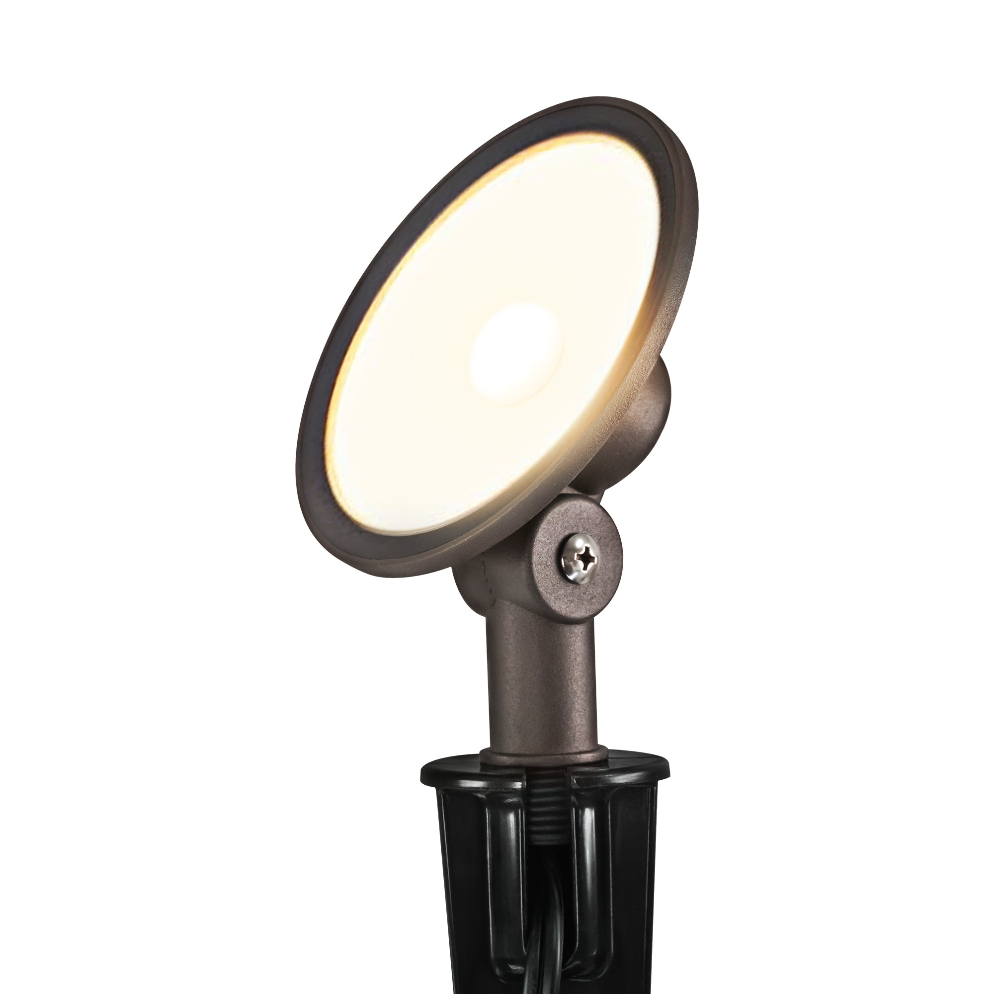 Low Voltage Round Flood Light, Wall Washer, 9-15V AC/DC, 5W, 430lm, 3000K, Dark Bronze