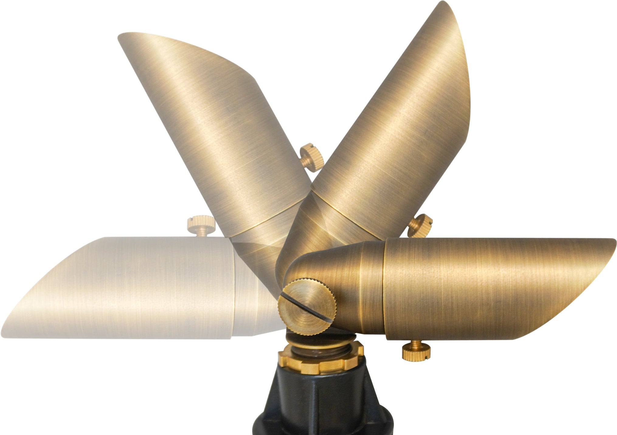 Low Voltage Mini Size Brass Spotlight, Shroud Adjustable, 12V AC/DC, 3W, 180lm (MR8 Bulb Included)