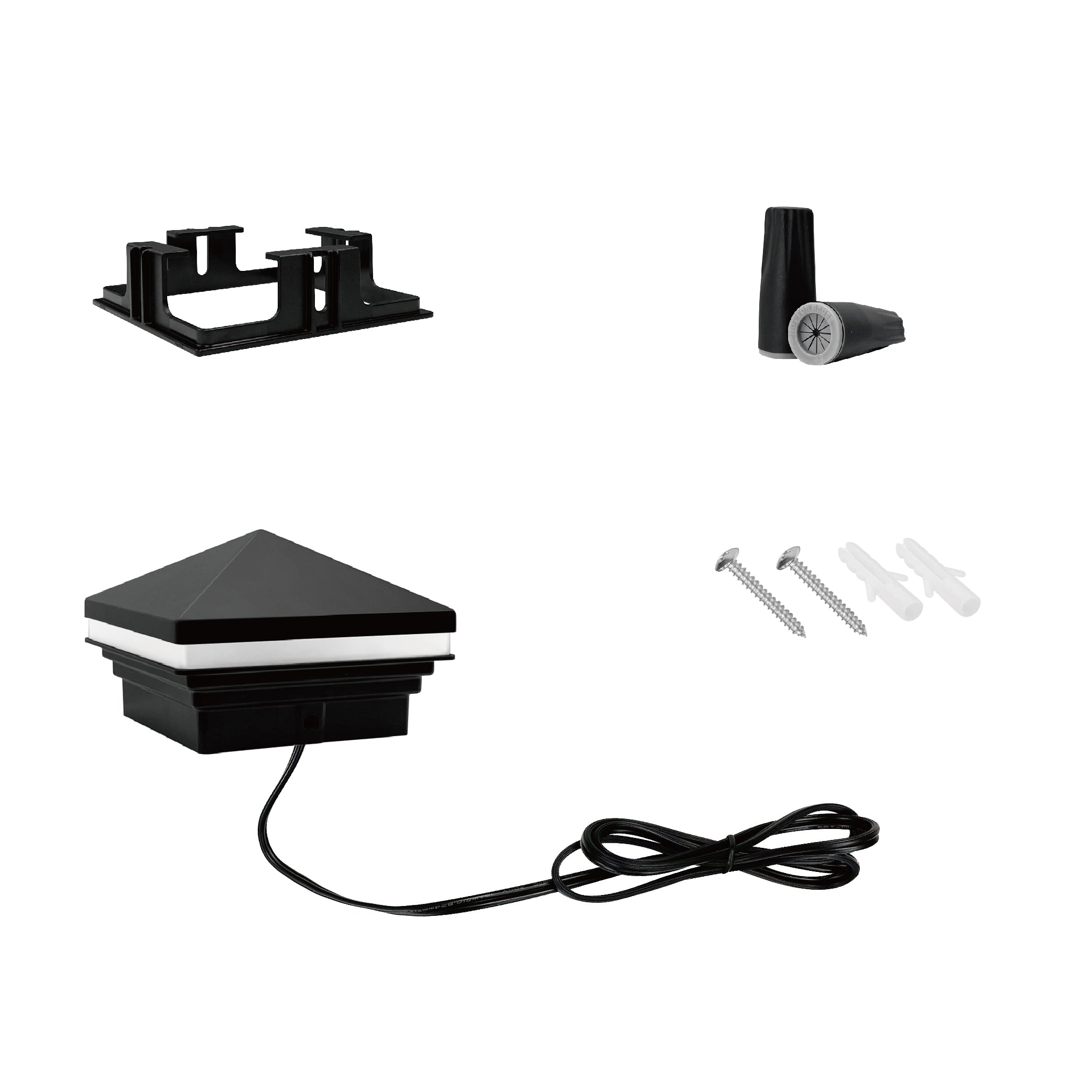 Low Voltage Pyramid Post Cap Lights, 9-15V AC/DC, 3W, 30 LM, 2700K, IP ...