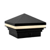 Low Voltage Pyramid Post Cap Lights,  9-15V AC/DC, 3W, 30 LM, 2700K, IP65, Black