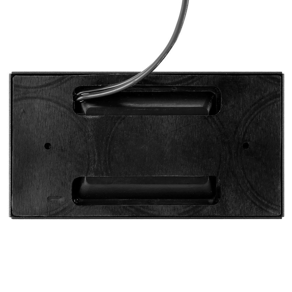 Low Voltage Louvered Step Light, 9-15V AC/DC, 3W, IP65, 5.39" x 2.87" x 0.55", Black