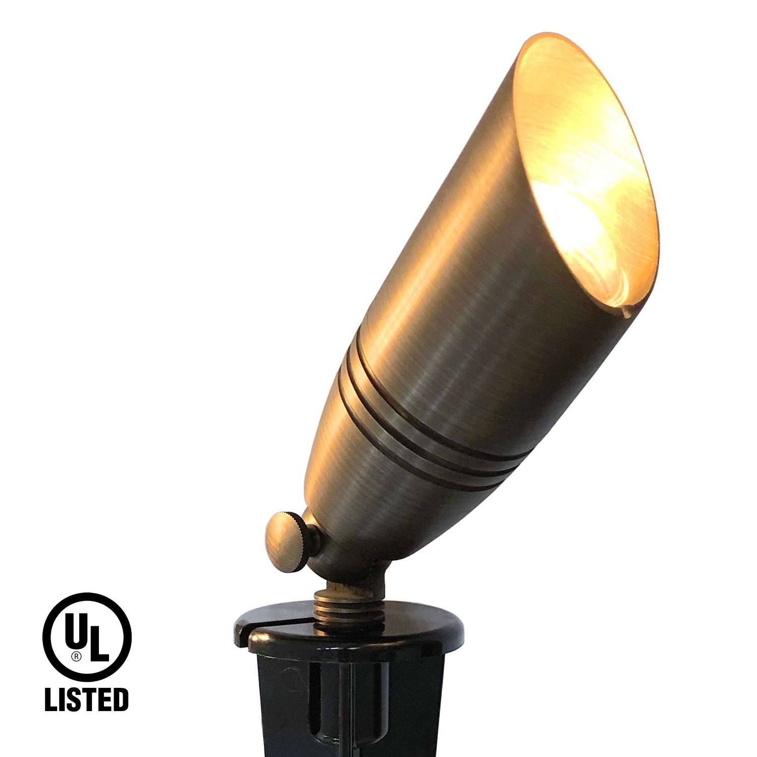 Solid Brass 12V Low Voltage Landscape Spotlight