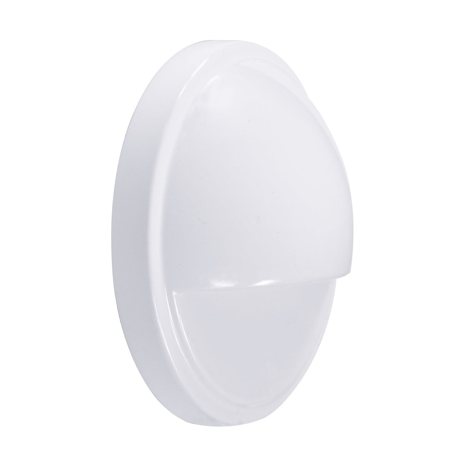 Low Voltage Eyelid Deck Post Light, Glossy White, Φ3.35" X H1.23", 9-15V AC/DC, 2W, 40lm