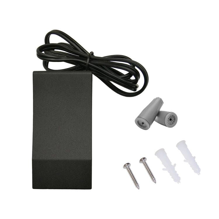 Low Voltage Rectangle Deck Post Light, Wedge Lights, Black, 9-15V AC/DC, 2W, 30lm