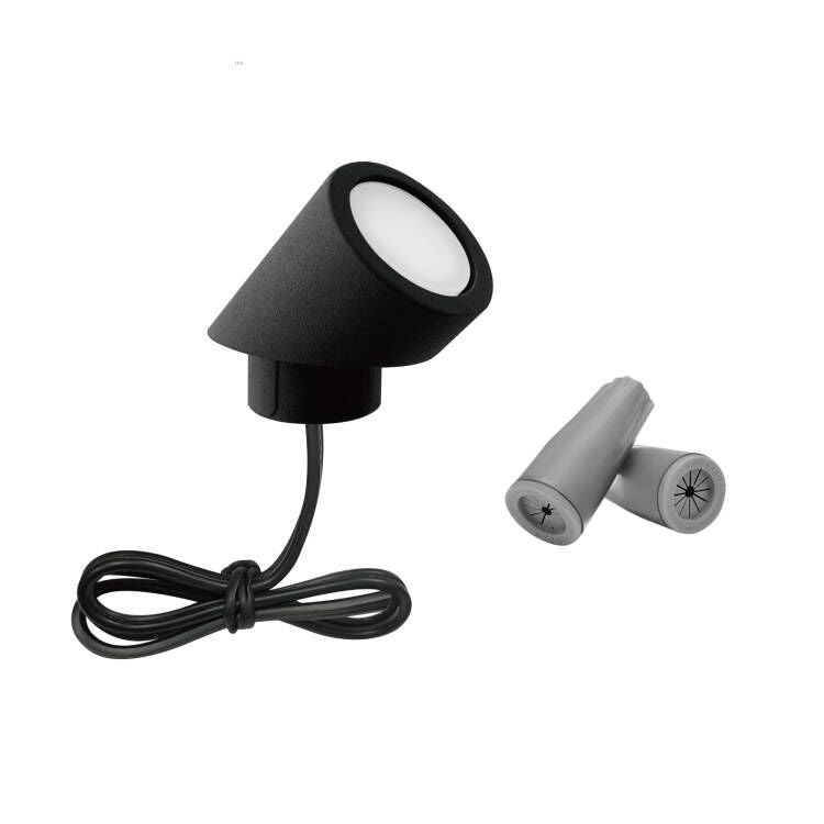 Low Voltage Rotatable Deck Post Light, Rail Lights, Black, 12V AC/DC, 1W, 20lm, 3000K