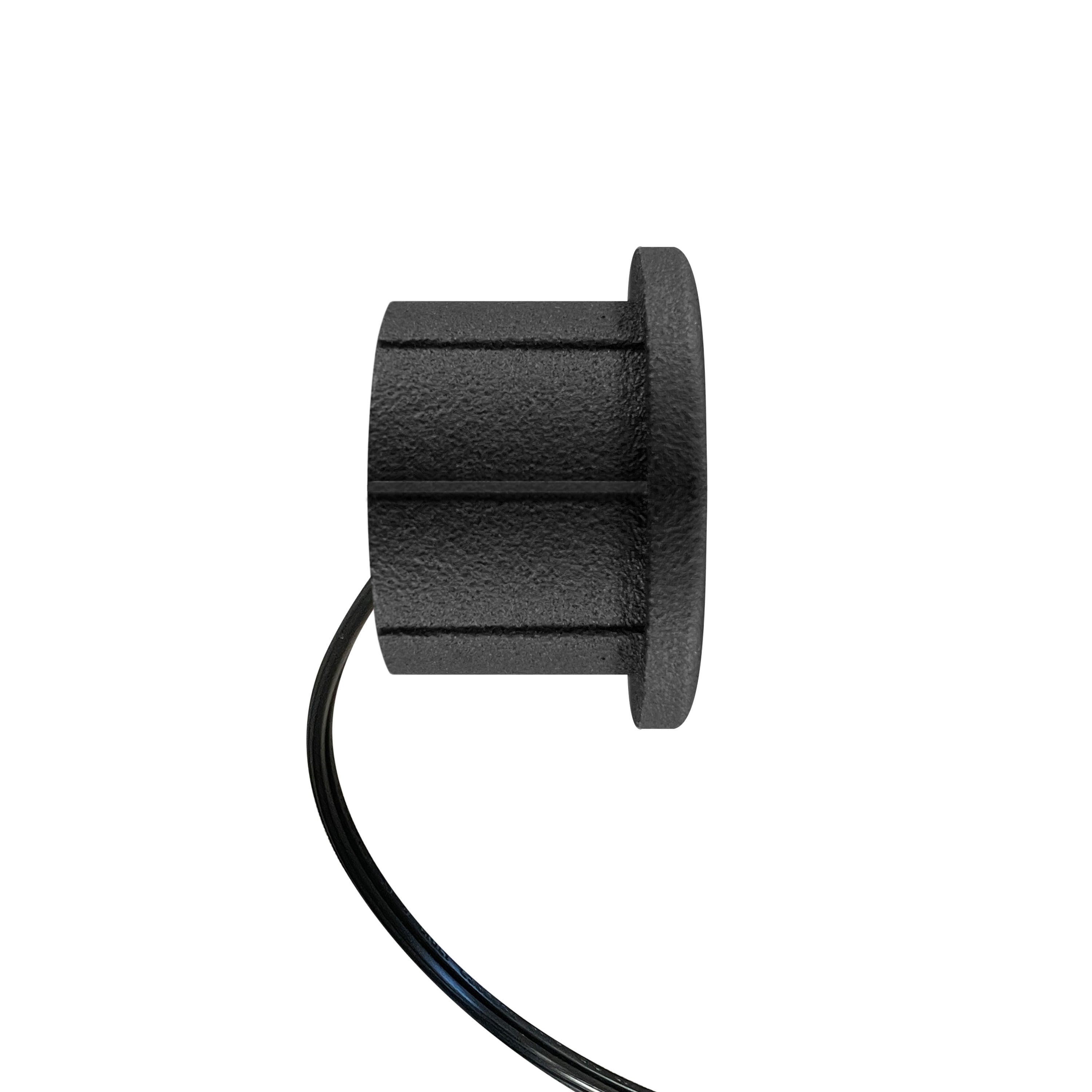 Low Voltage Recessed Stair Riser Light, Mini Size Eyelid Shape Φ1", Black, 12V AC/DC, 1W, 5lm, 3000K