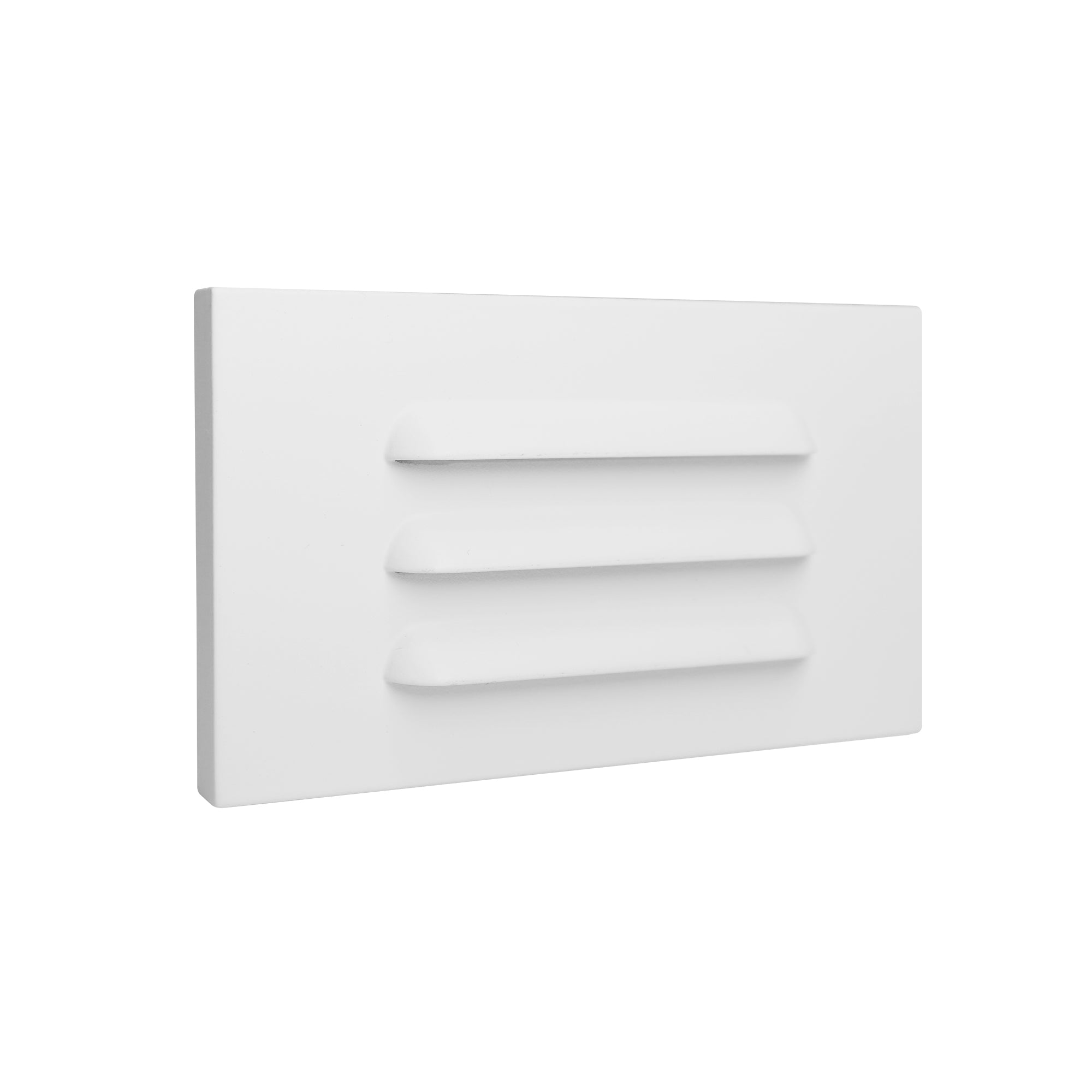 Line Voltage Louvered Dimmable Step Light, 120V AC, 3.5W, 110LM, 4.72" x 2.87" x 0.39", ETL Listed, White